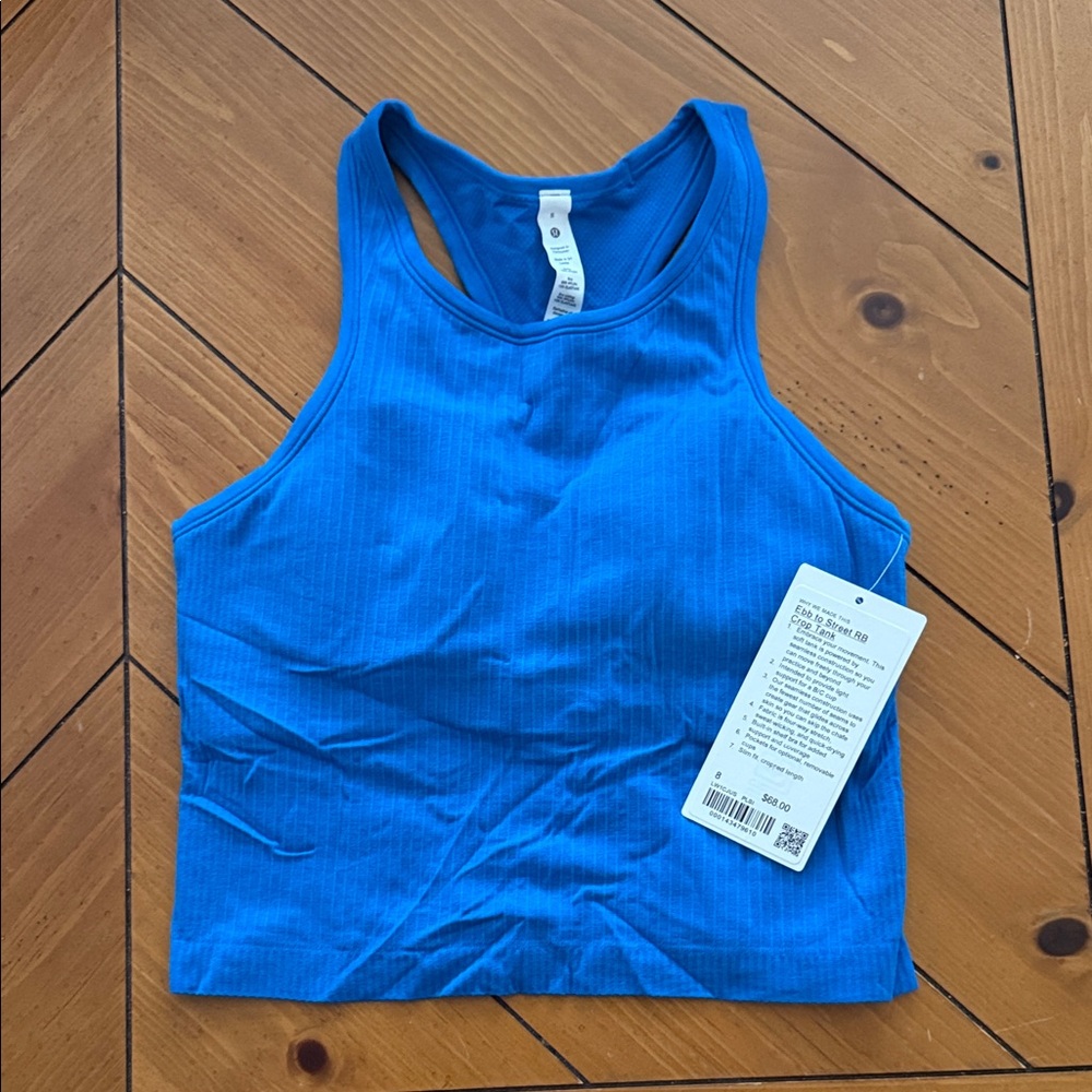 NWT Lululemon Ebb to Street Racerback Crop Tank